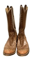 VTG 70s Tony Lama Black Gold Label Brown Cowboy Boots Beyonc  Women's 6B 260