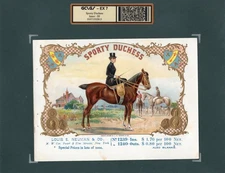 EX RARE Old Original SPORTY DUCHESS Sample Cigar Label - FOX HUNTING - HOUNDS