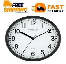 Mainstays Basic Indoor 8.78" Black Analog Round Modern Wall Clock