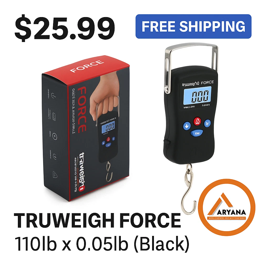 Digital Hanging Scale TRUWEIGH FORCE | 110lb x 0.05lb | 1CT | Black
