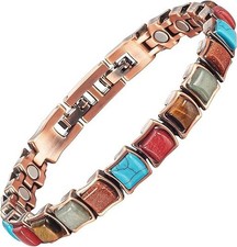 "Women's Bracelet Magnetic Therapy Arthritis Pain Relief Pure Solid Copper "