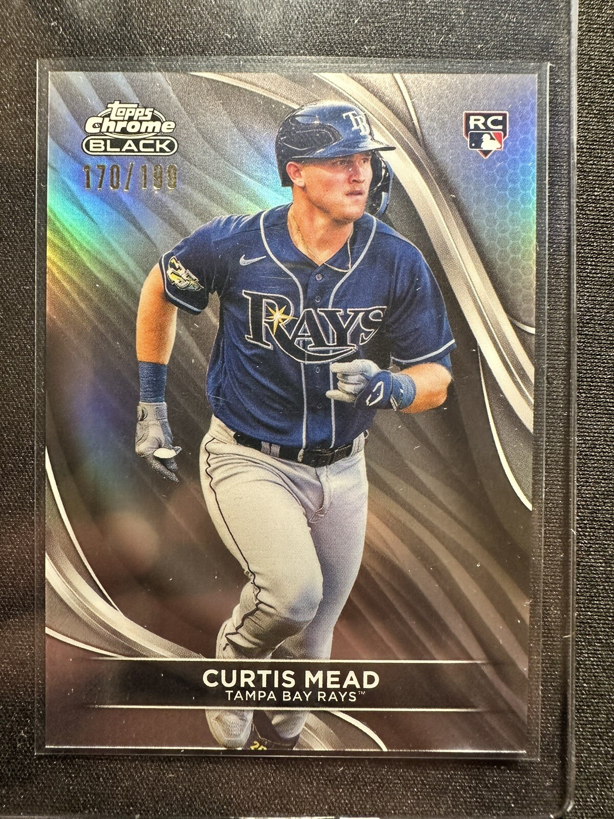 2024 Topps Chrome Black Curtis Mead REFRACTOR /199 Rookie Card RC #27 Rays