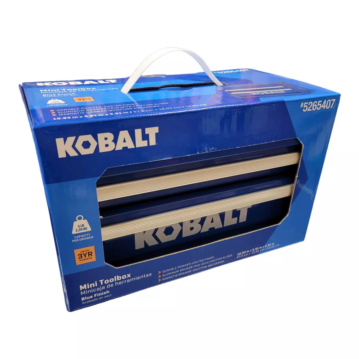 Kobalt Mini 10.83-in Friction 2-Drawer Blue Steel Tool Box in the Portable  Tool Boxes department at