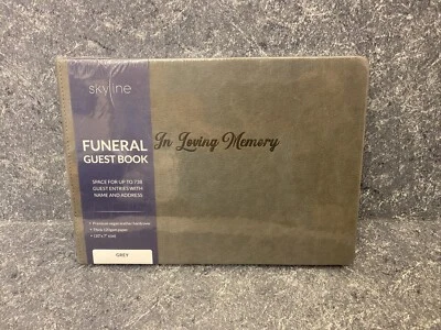 Skyline Funeral Guest Book for Memorial & Funeral Services – in Loving Memory