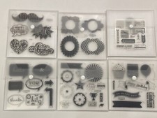 CTMH Close To My Heart Cling Stamp Lot Of 6 Birthday, Frames, Kudos, Balloons