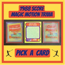 1988 SCORE Magic Motion 3D Trivia - Pick A Card - BUY2GET4FREE!