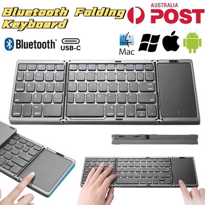 Portable Bluetooth Folding Keyboard Mini Foldable Wireless Tablet Laptop Phone