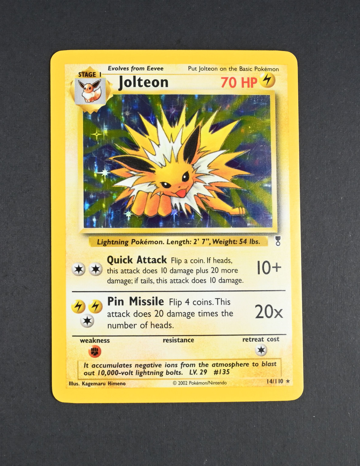 NM Jolteon 14/110 Holo Rare Legendary Collection Pokemon Card