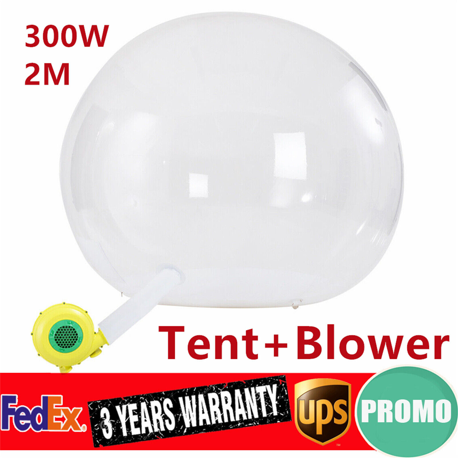 Inflatable Commercial Grade PVC Clear Eco Dome Camping Bubble Tent + FAN NICE🔥
