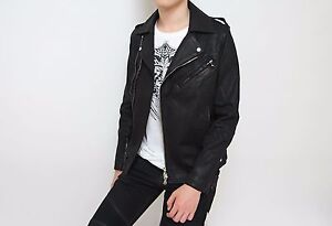 Spiksplinternieuw Rare & Great Balmain SS15 Black Waxed Denim Cotton Biker Jacket OZ-52