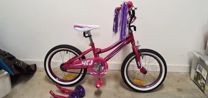 girls bike with tassles