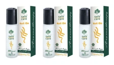 3 x Safecare Roll On Minyak Angin Aromatherapy Refreshing Oil Relieves Headache 