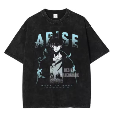 Solo Leveling Anime Oversize T Shirt JINWOO Sung ARISE Igris Manhwa Manga Epic