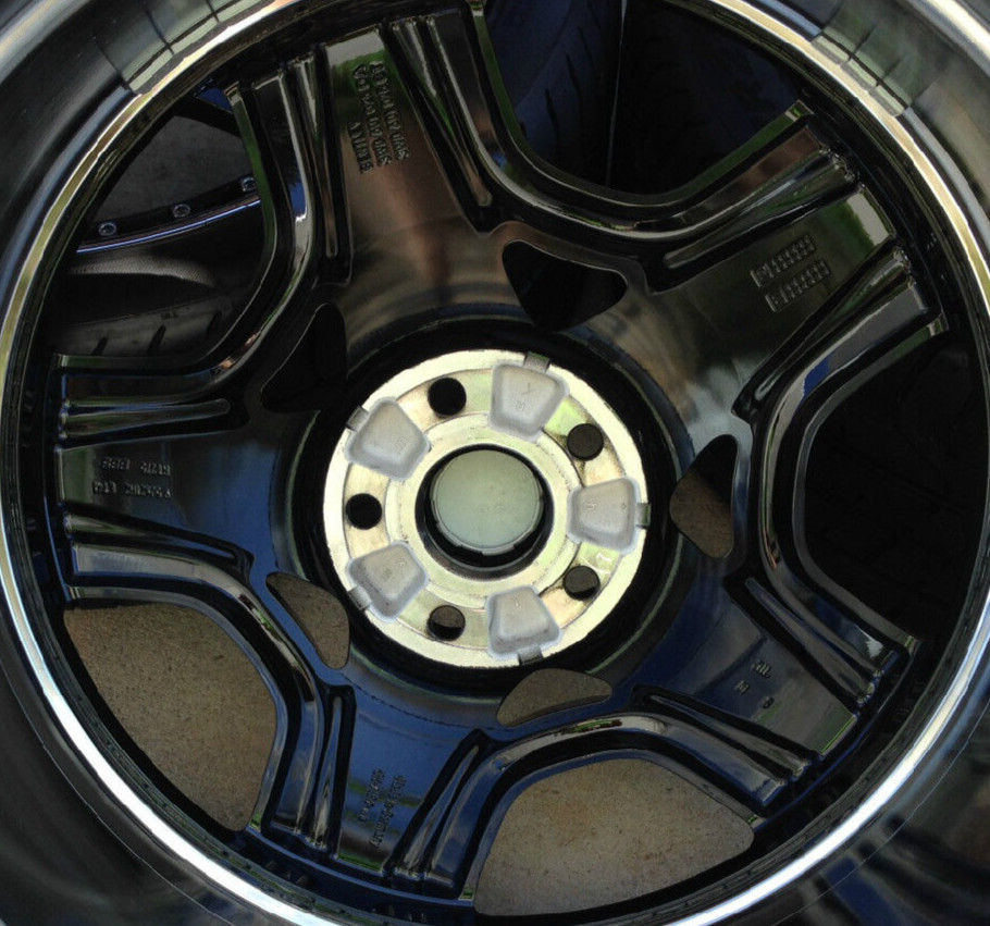 21" BENTLEY MULLINER OEM FACTORY BLACK 2-PC WHEELS. FLYING SPUR CONTINENTAL GT. 