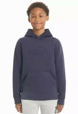 Puma Boys' Youth Fleece Hoodie New NAVY BLUE Size: XS 5/6 FAST SHIPPING