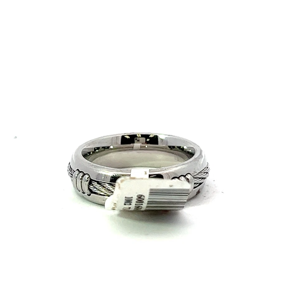 Anillo de banda de cable de acero inoxidable Triton de 7 mm Foto 3 de 4