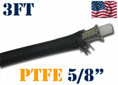 5/8" 16MM NYLON STAINLESS STEEL PTFE ETHANOL E85 FUEL HOSE LINE 3FT eBay