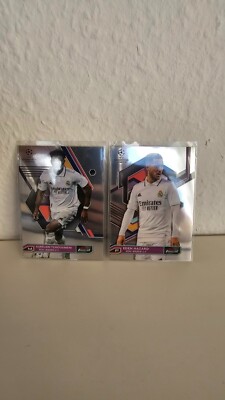 Topps Finest UCC 2022-23 2x Lot Real Madrid Eden Hazard Aurelien Tchouameni