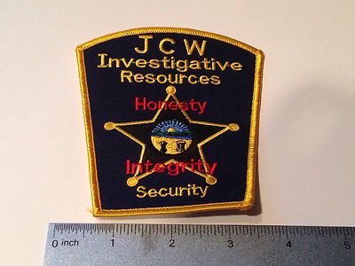JCW Investigative Resources Private Security Patch