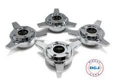 Zenith 3 Bar Locking Cut Chrome Lowrider Wire Wheel Knock-off Spinners Caps