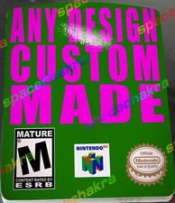 ANY DESIGN CUSTOM MADE N64 Replacement Label Highest Quality Vinyl Sticker