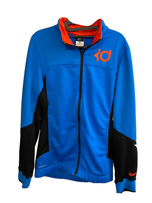 ジャケット・アウター KD Nike Kevin Durant Jacket Dri-fit Blue Orange Full Zip Basket Size