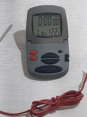 Taylor Digital Cooking/Grilling/Smoking Meat Thermometer-Timer-Temp Alert