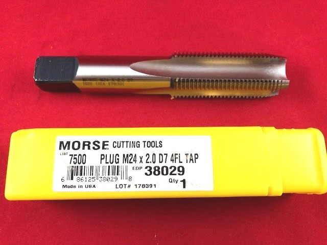 M8 x 1.0 Metric Plug Tap, Fine, 4 Flute M8 x 1.0 Metric Plug Tap, Fine, 4 Flute