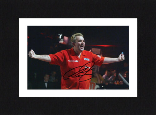 8X6 Mount PHIL TAYLOR Signed Autograph PHOTO Gift DARTS Ready To Frame  - Picture 1 of 2