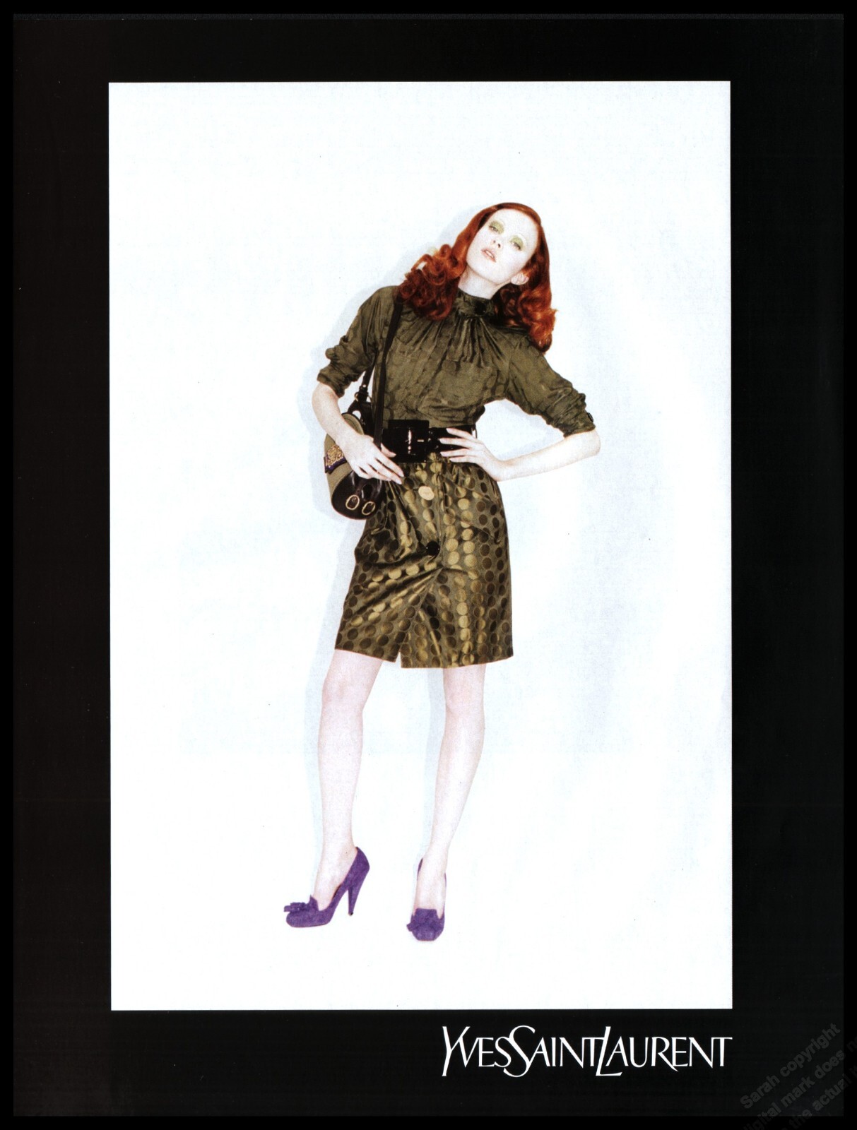 SAINT LAURENT Scarpe Tacchi Alti YSL Stampa Rivista Pubblicità Donna Moda Gambe Lunghe 2005 1pg