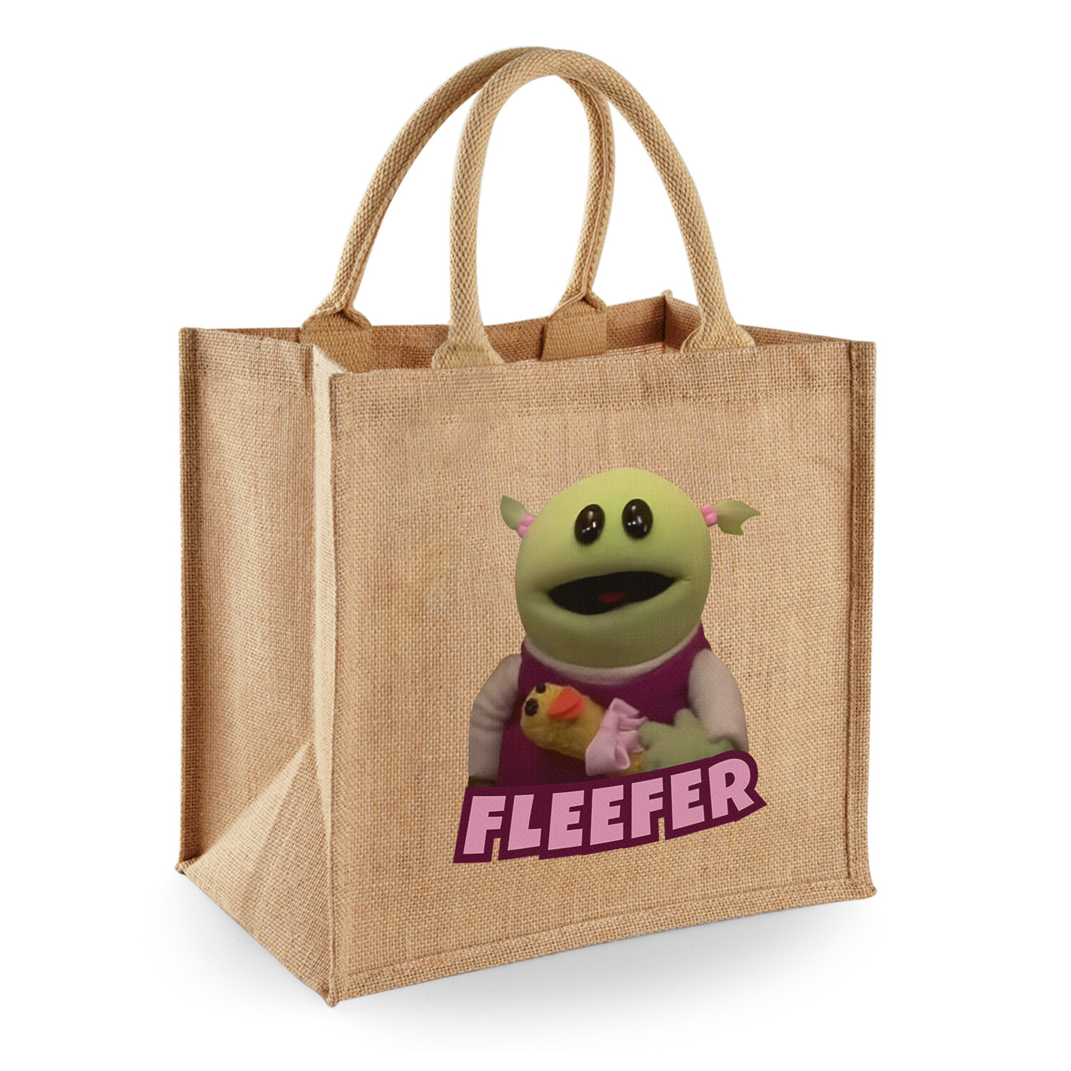 Lindo bolso de yute Fleefer Nanalan Mona regalo nuevo algodón shopper