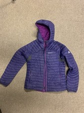 Children Girl Eddie Bauer First Acsent Large Mid Layer Puff Jacket Hooded Purple