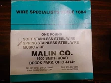 Malin Co 42387 .080 dia Spring  Stainless Steel Wire   One Pound