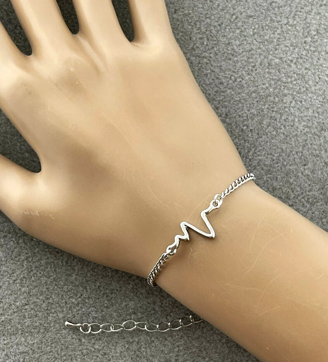 Silver Heartbeat Bracelet | Classy Women Collection