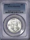 1962-D Franklin Half Dollar 50c PCGS MS64 FBL