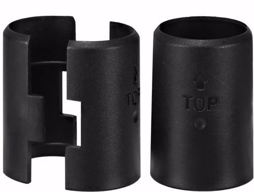 Paquete de 4 clips de estante de alambre mangas de bloqueo de plástico negro para estanterías de poste de 1" - Nuevo - Imagen 4 de 4