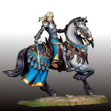 1/24 Scale Fantasy Female Knight on Horse Miniature or Display Model for Games