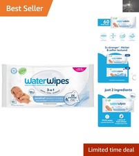 Eco-Friendly Newborn  Baby Wipes - 60 Count, Dermatologist Approved  Unscented