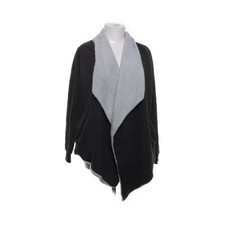 Amisu, Strickjacke, Damen, Größe: XS, Grau/Weiß, Baumwolle/Polyester #emp