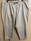 CATHERINES EVERYDAY FIT CROP PANTS SZ 4X PET (30-32) BEIGE STRETCH PULL ON — photo 1