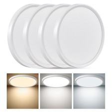 4PK 12 Inch LED Flush Mount Ceiling Light, 24W, 2520LM, 3000K/4000K/6000K CCT Se