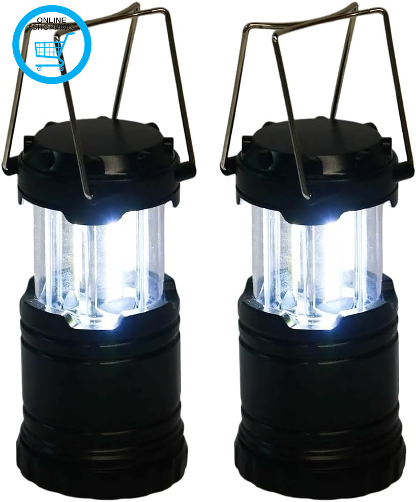 Ram® 2 X Portable Camping Lantern Battery Operated LED Camp Tent Hiking Emergenc