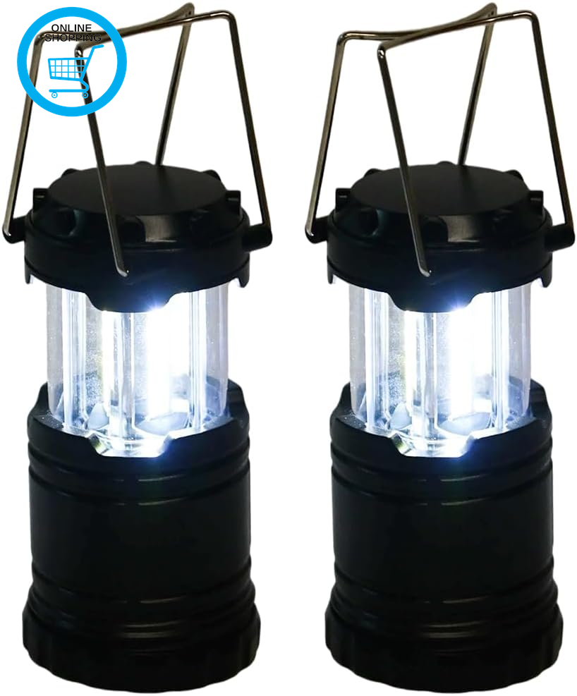 Ram® 2 X Portable Camping Lantern Battery Operated LED Camp Tent Hiking Emergenc