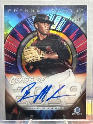 2019 Bowman Draft BRENNAN MALONE Class of 2019 Refractor AUTO #C19A-BM /250