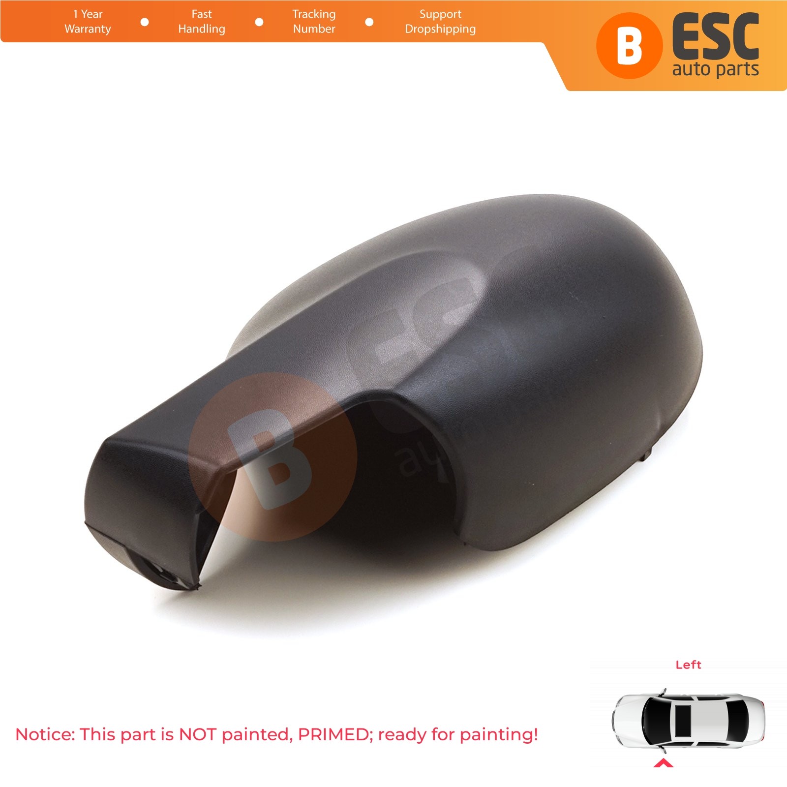 Side Wing Mirror Cap Cover Left 8200634550 for Renault Symbol 2 Thalia Twingo 2