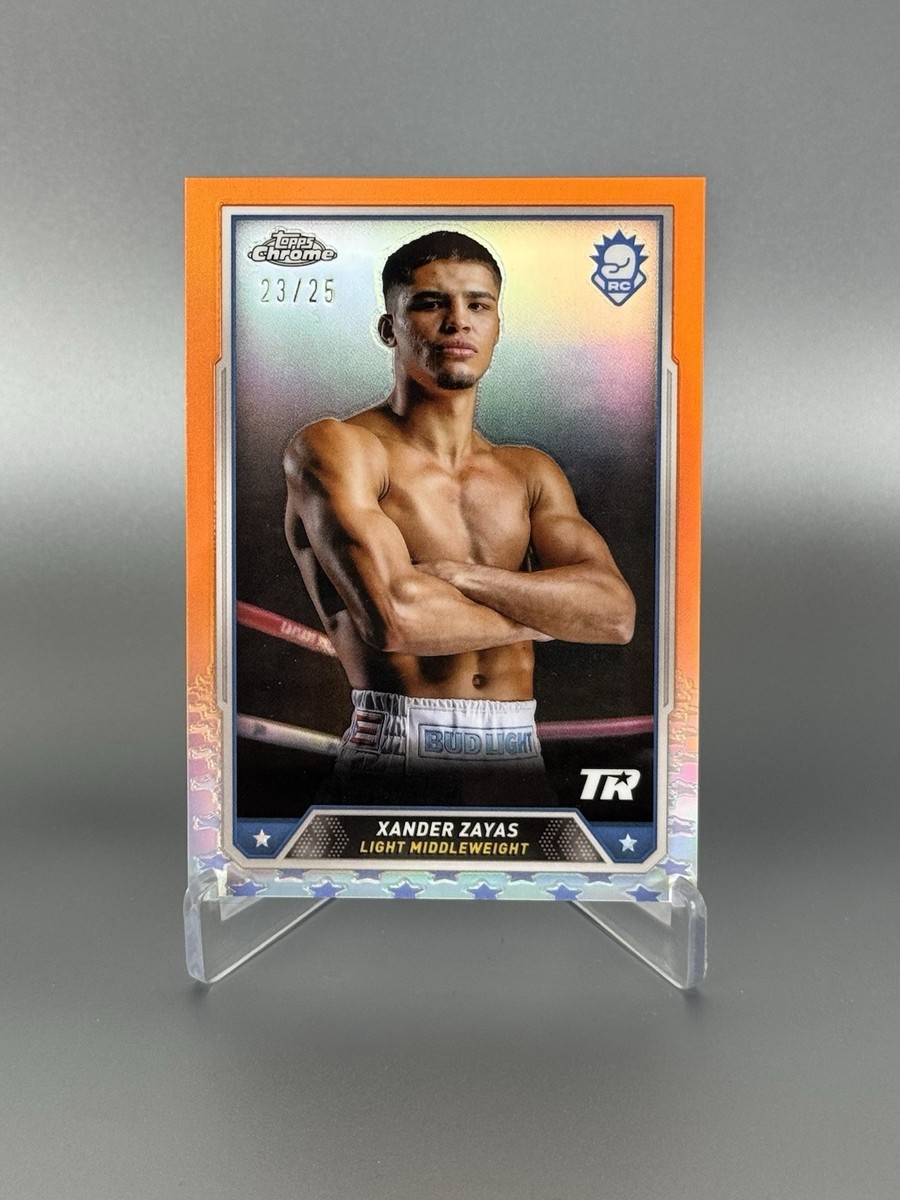 2024 Topps Chrome Boxing Xander Zayas /25 RC Orange Refractor
