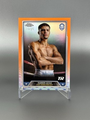 2024 Topps Chrome Boxing Xander Zayas /25 RC Orange Refractor -Puerto Rico  WBO