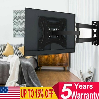 Full Motion TV Wall Mount Bracket Swivel Tilt for 26 32 36 37 40 42 46 49 50 55''