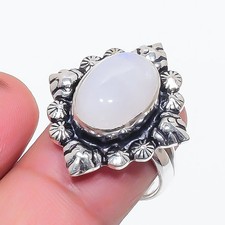 Natural Moonstone Gemstone Handmade 925 Sterling Silver All Size Ring For Gift