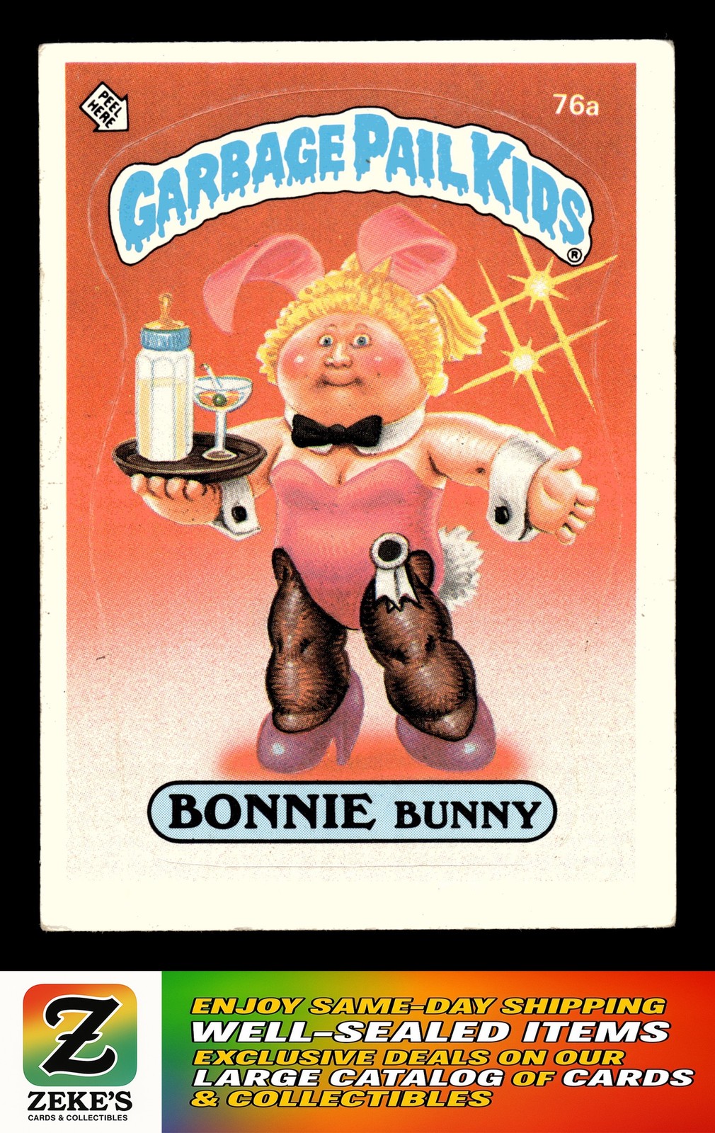 1985 Topps Garbage Pail Kids Series 2 #76a Bonnie Bunny GLOSSY BACK